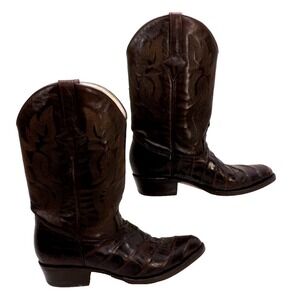 El Buitre Alligator Collection Cowboy Boots Western Vaquero Men's Size 9 USA